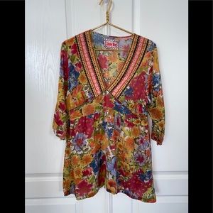 Johnny Was embroidered tunic